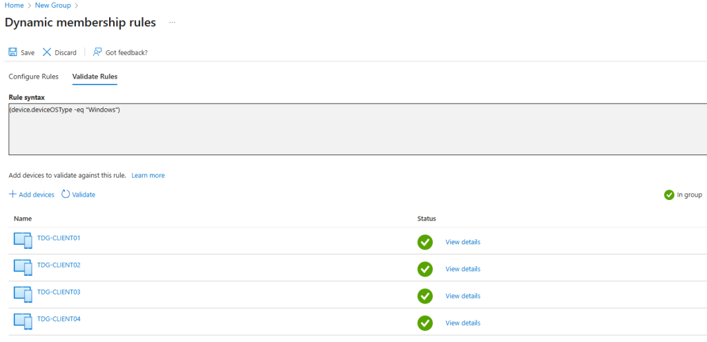 Dynamic device group in Entra ID filtered by Windows OS type