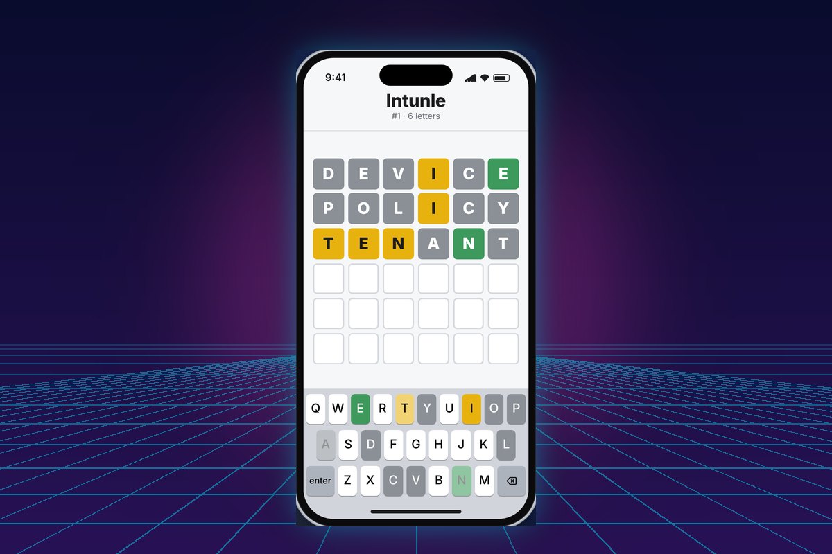 Intunle daily Intune word game on a phone